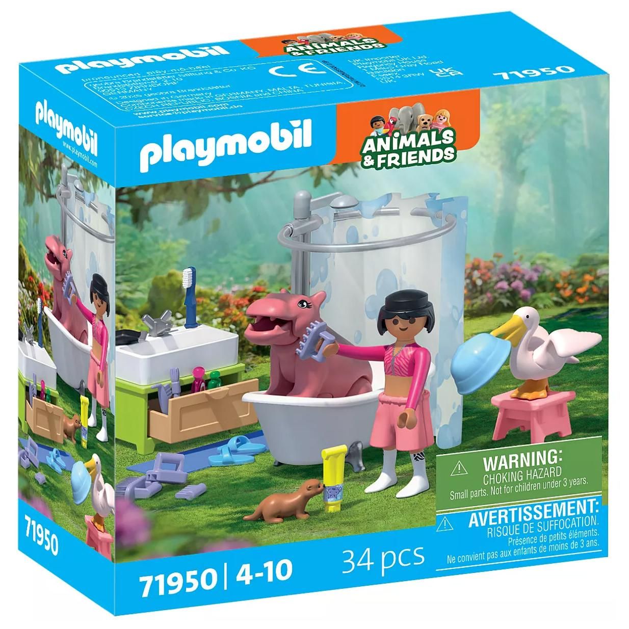 Playmobil Animaux et amis 71950 'heure du bain des animaux