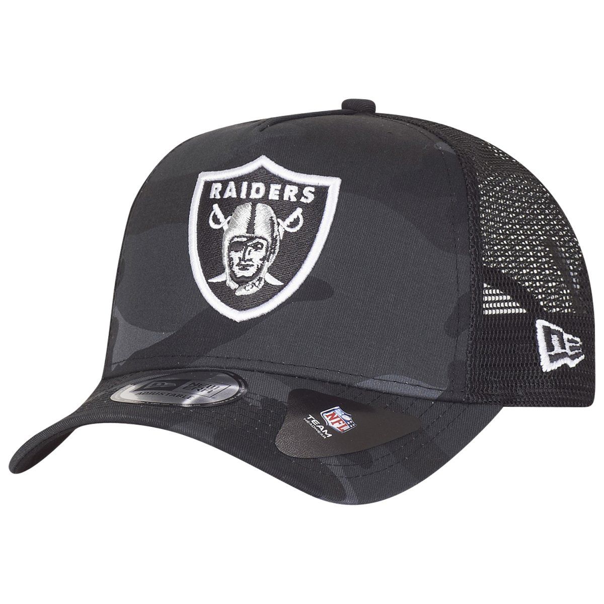 New Era Adjustable Trucker Cap Oakland Raiders Camo