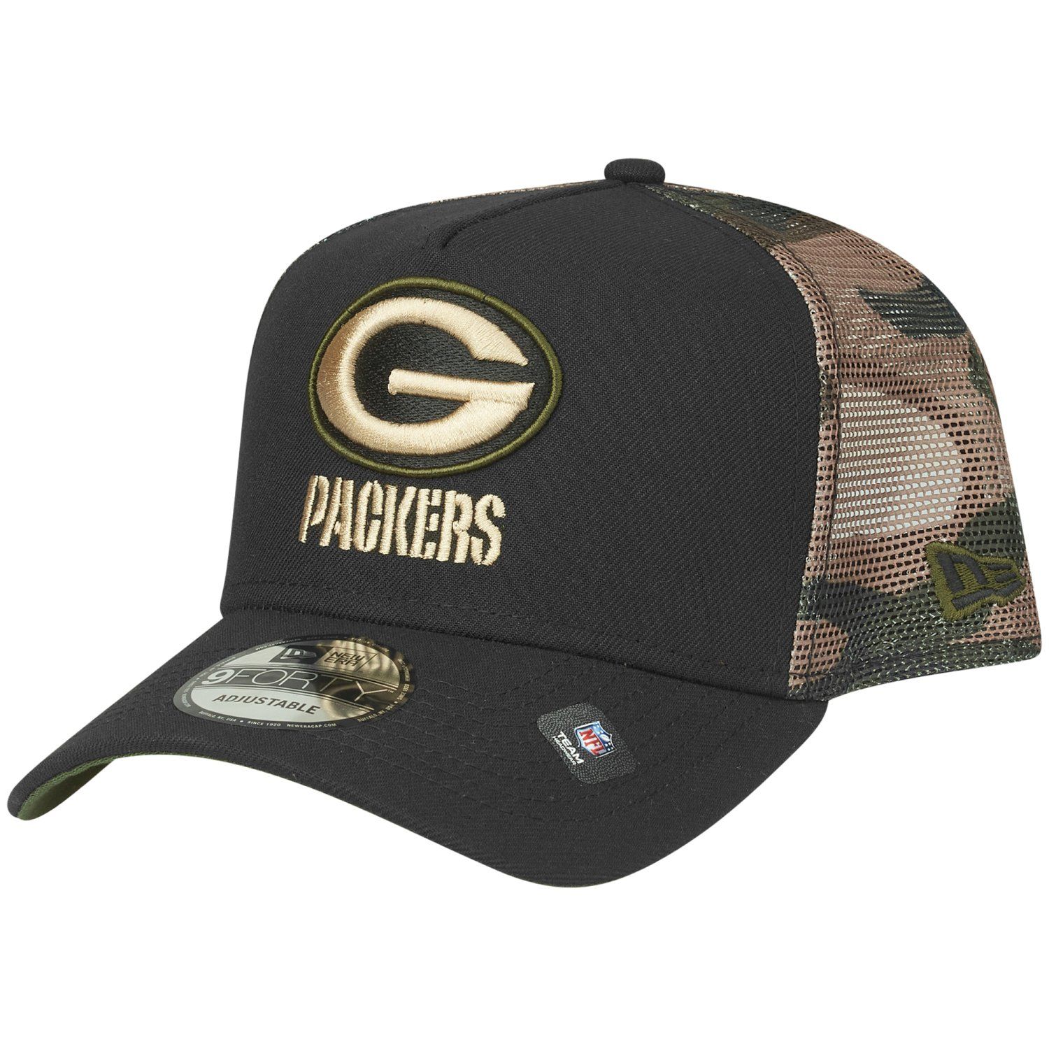 New Era Snapback Trucker Cap Bay Packers Wood Camo