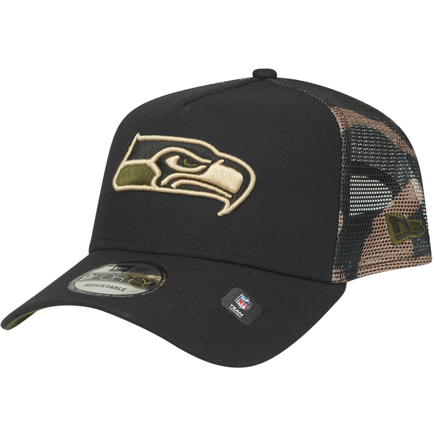 New Era Snapback Trucker Cap Seattle Seahawks Wood Camo