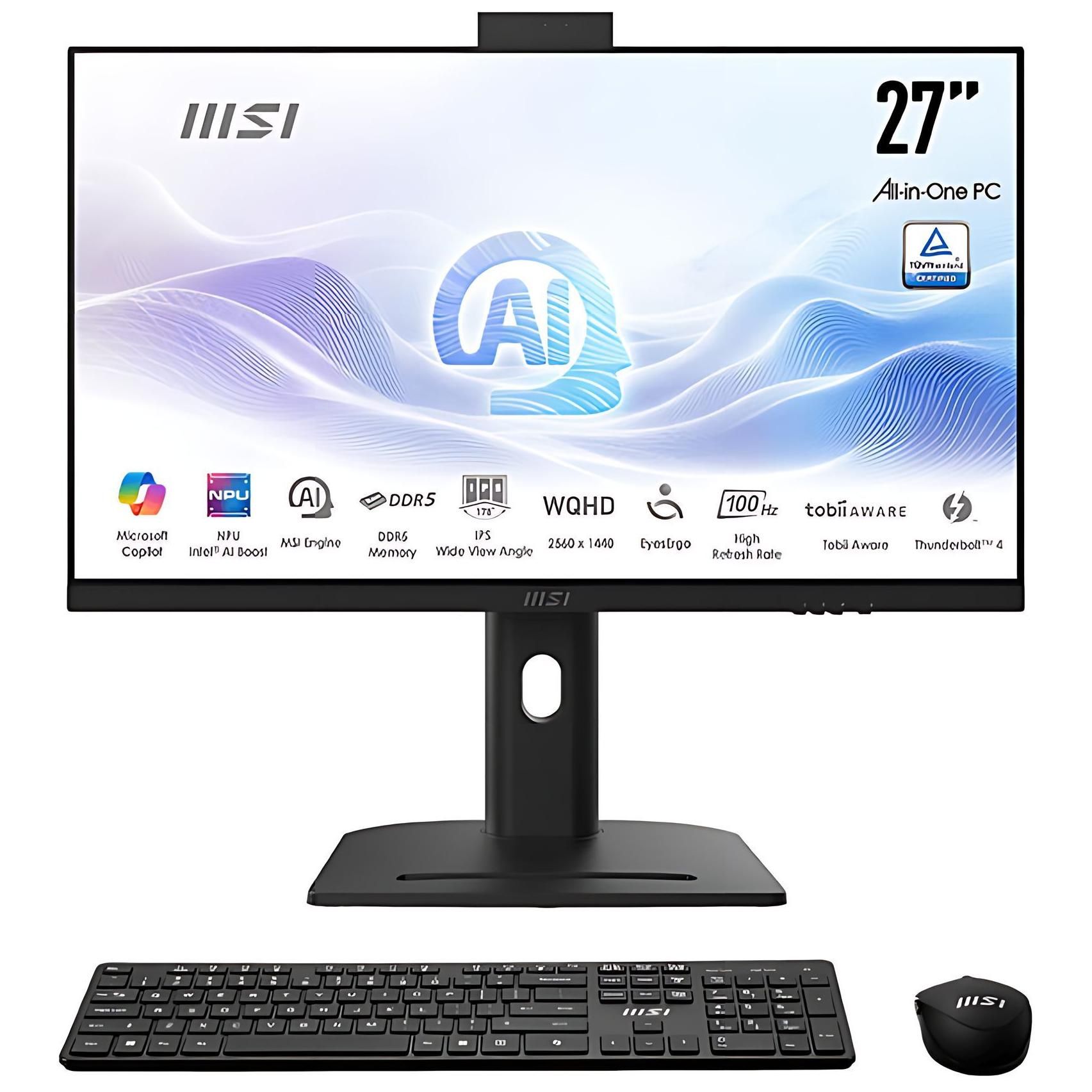 PC tout en un MSI Modern AM273QP AI 1UM 081FR 27 Copilot+ Intel® Core™ Ultra 7 RAM SSD - vue 7