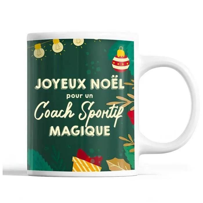 Tasse Noël Coach Sportif Homme Mug Prénom Idée Cadeau Secret Santa - vue 2