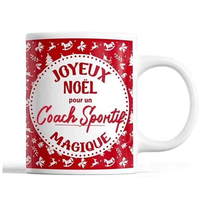 Tasse Noël Coach Sportif Homme Mug Prénom Idée Cadeau Secret Santa - vue 3