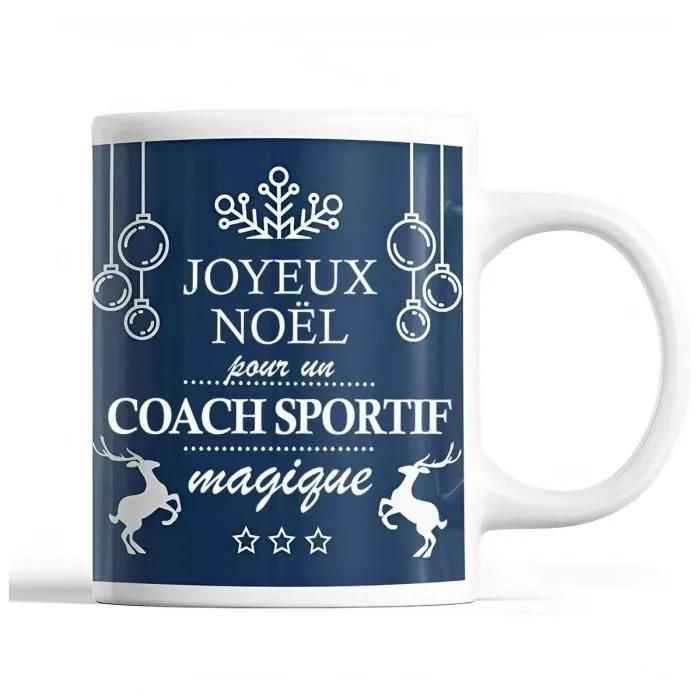 Tasse Noël Coach Sportif Homme Mug Prénom Idée Cadeau Secret Santa
