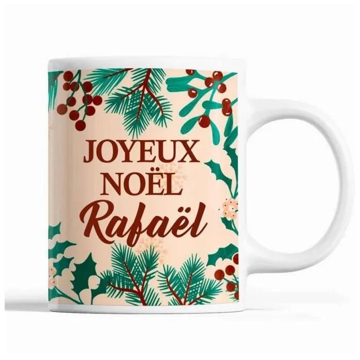 Tasse Noël Rafaël Mug Prénom Idée Cadeau Secret Santa