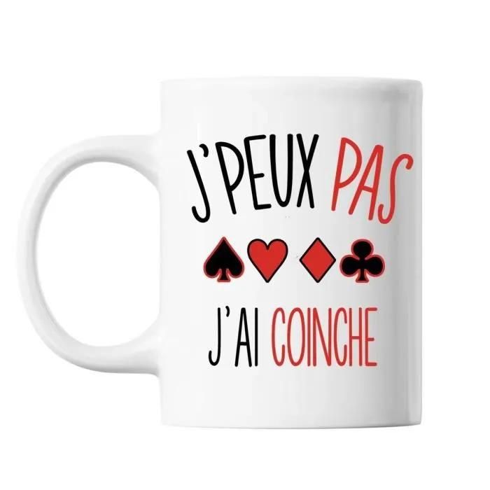 Mug Coinche J'peux Pas Tasse Cadeau Personnalisé - vue 2
