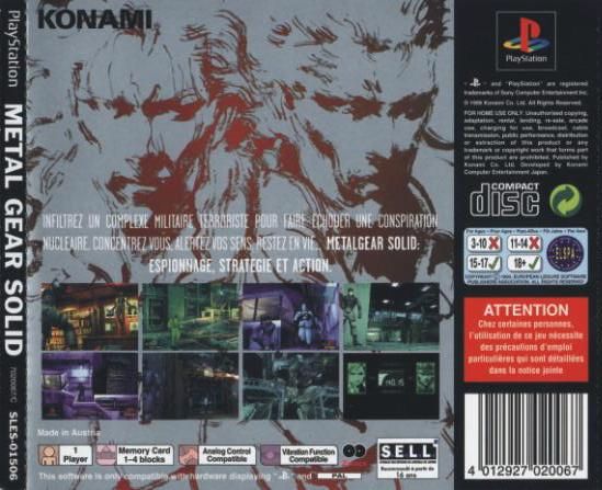 Metal Gear Solid Ps1 - vue 3