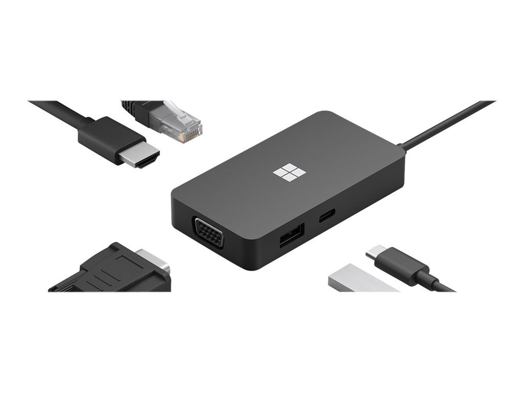 Microsoft USB-C Travel Hub - Station d'accueil - USB-C - VGA, HDMI - 1GbE