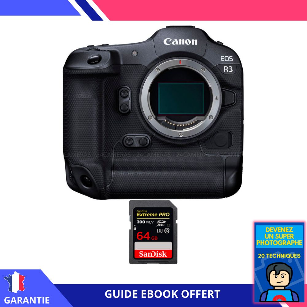 Canon EOS R3 + 1 SanDisk Extreme PRO UHS II SDXC 300 MB/ + Ebook 'Devenez Un Super Photographe - vue 2