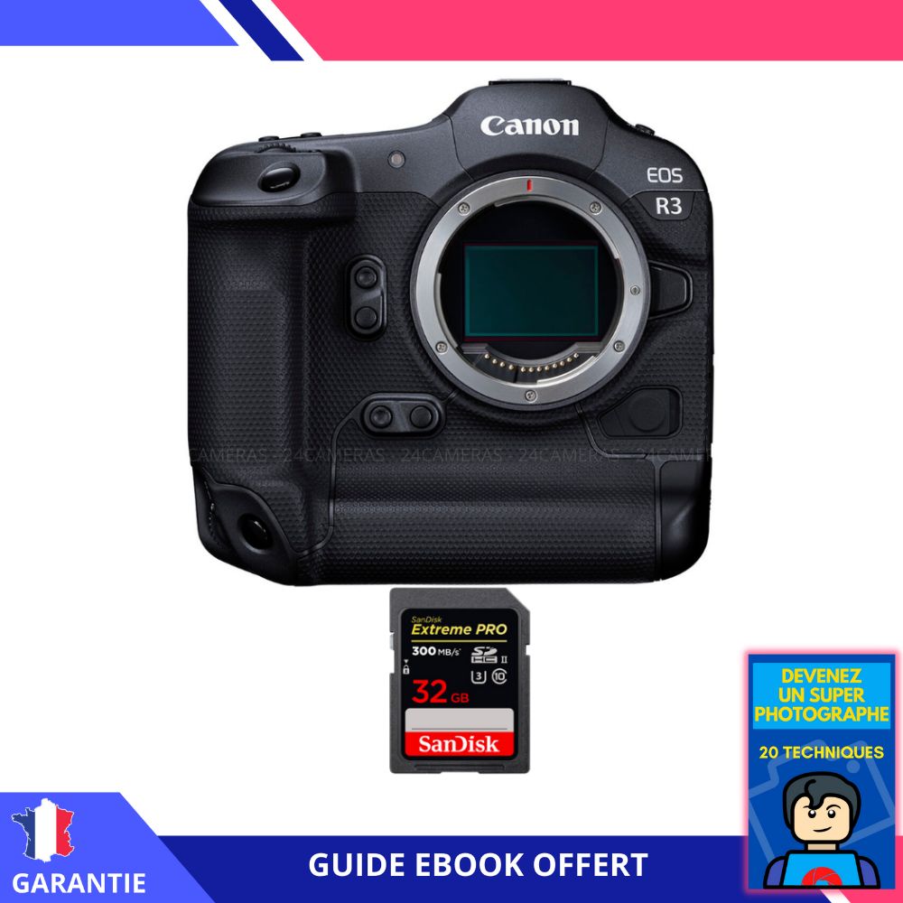 Canon EOS R3 + 1 SanDisk Extreme PRO UHS II SDXC 300 MB/ + Ebook 'Devenez Un Super Photographe - vue 3