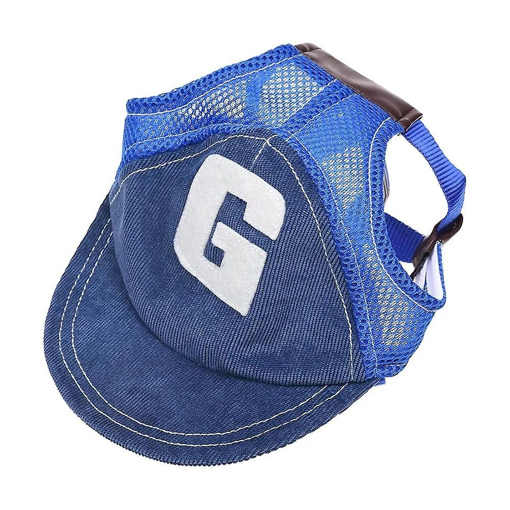 Lettre G Casquette De Baseball Pour Chien Casquette De Sport Respirante En Plein Air Chapeau De Protection Solaire D'¿¿T¿¿ Adapt¿¿ Aux Petits Chiens Et Aux Grands Chiens S Bleu