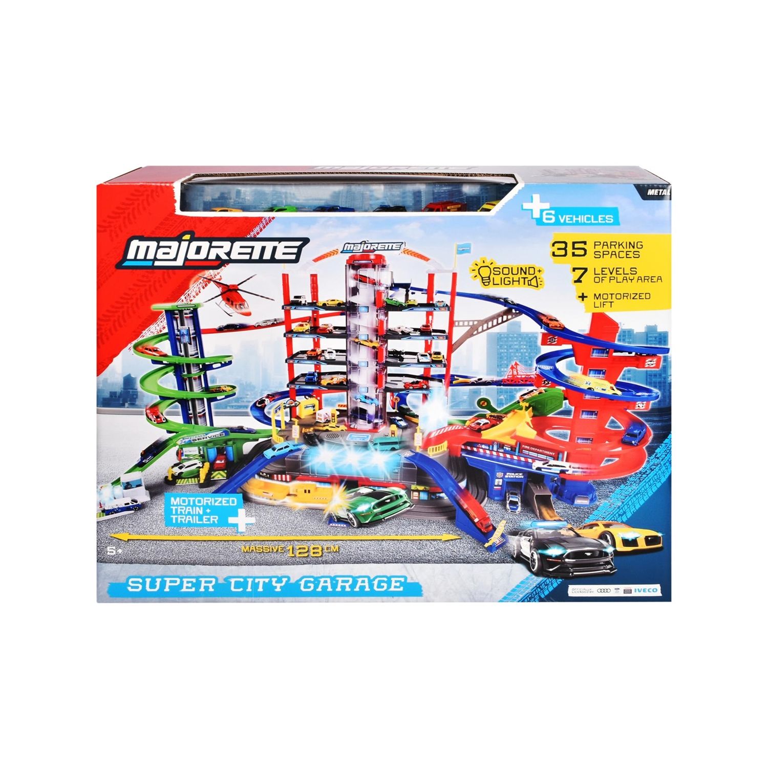 Garage Majorette Super City 128 Cm Largeur 78cm Hauteur + 6 Voitures Et 1 Train - vue 2