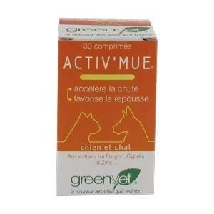 Meilleurs prix pour Greenvet Activ'mue Accélère La Chute Du Poil Et Favorise La Repousse Chien Chat 30 Comprimés