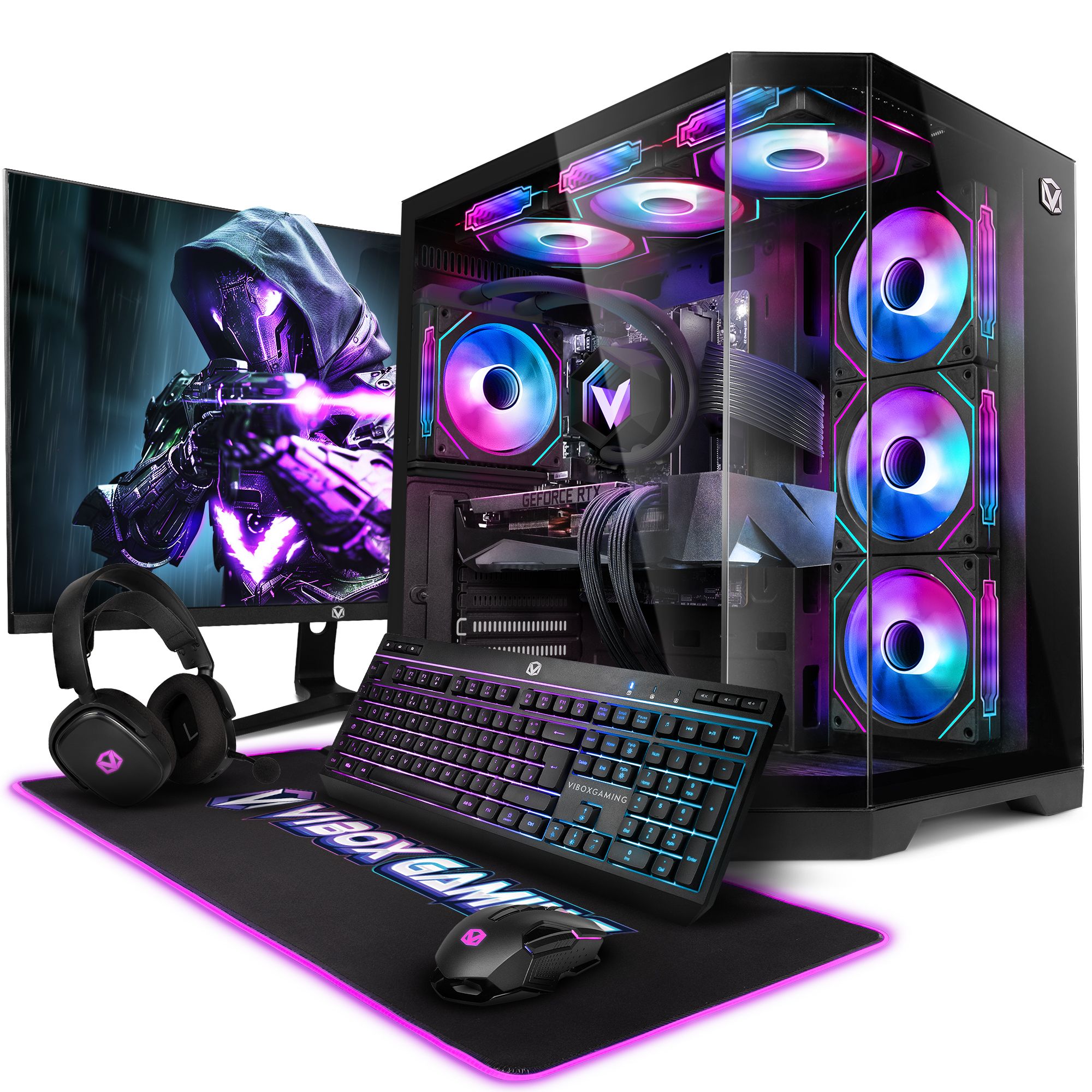 Vibox PC Gamer Complet • Ryzen 7 9800X3D 5 0 GHz • RTX 5080 • RAM • NVMe • Windows 11 • WiFi