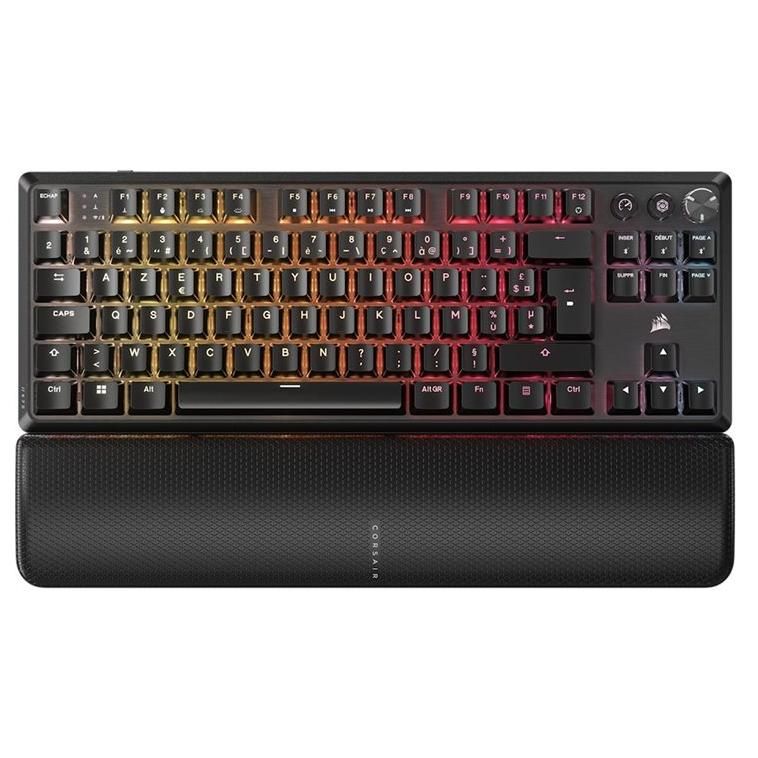 CORSAIR K70 CORE - Clavier - TKL - rétroéclairé - sans fil - 2.4 GHz, Bluetooth - AZERTY - Français - commutateur : CORSAIR MLX Red - noir CORSAIR K70 CORE - Clavier - TKL - rétroéclairé - sans fil - 2.4 GHz, Bluetooth - AZERTY - Français - commutateur : CORSAIR MLX Red - noir