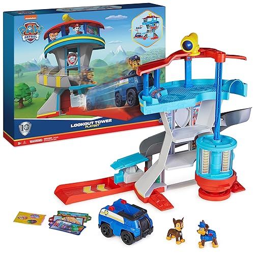 Paw Patrol Aussichtsturm Spielset mit Spielzeugauto-Launcher