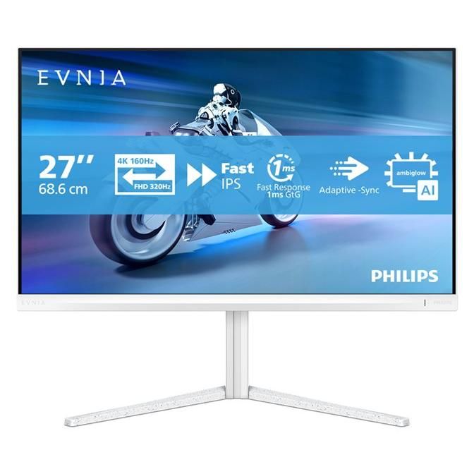 Philips Evnia 5000 27M2N5901A Écran LED jeux 27 3840 x 2160 4K UHD @ 160 Hz Fast IPS 450 cdm² 1000:1 DisplayHDR 400 0.5 ms 2xHDMI DisplayPort USB C haut parleurs...