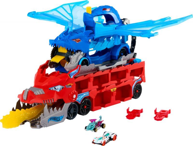 Hot Wheels Transporteur 2 En 1 Dragons