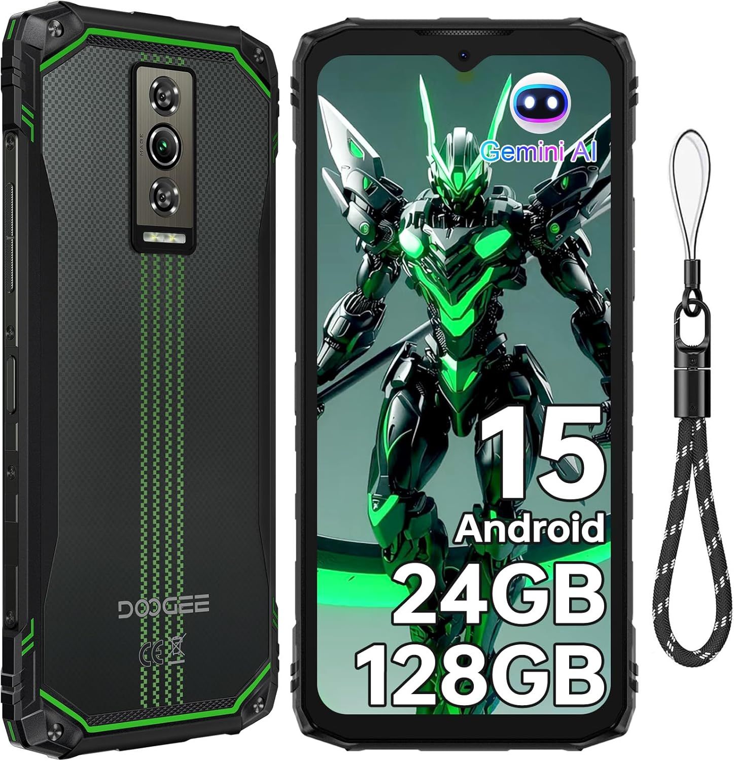 DOOGEE Blade10 Energy Smartphone Incassable Android 15 24GO+ Smartphone 2025 90Hz 6.56 HD+ 6150mAh Telephone de Chantier 16MP+8MP 4G Dual SIMNFCIP68OTGFACE ID