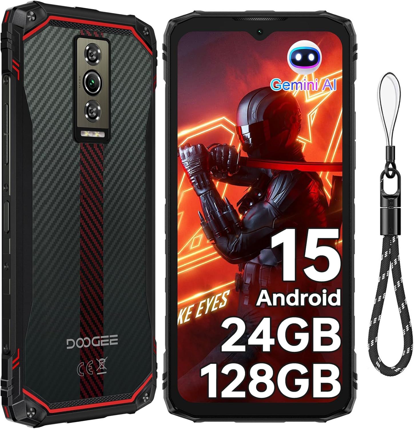 DOOGEE Blade10 Energy Smartphone Incassable Android 15 24GO+ Smartphone 2025 90Hz 6.56 HD+ 6150mAh Telephone de Chantier 16MP+8MP 4G Dual SIMNFCIP68OTGFACE ID - vue 2