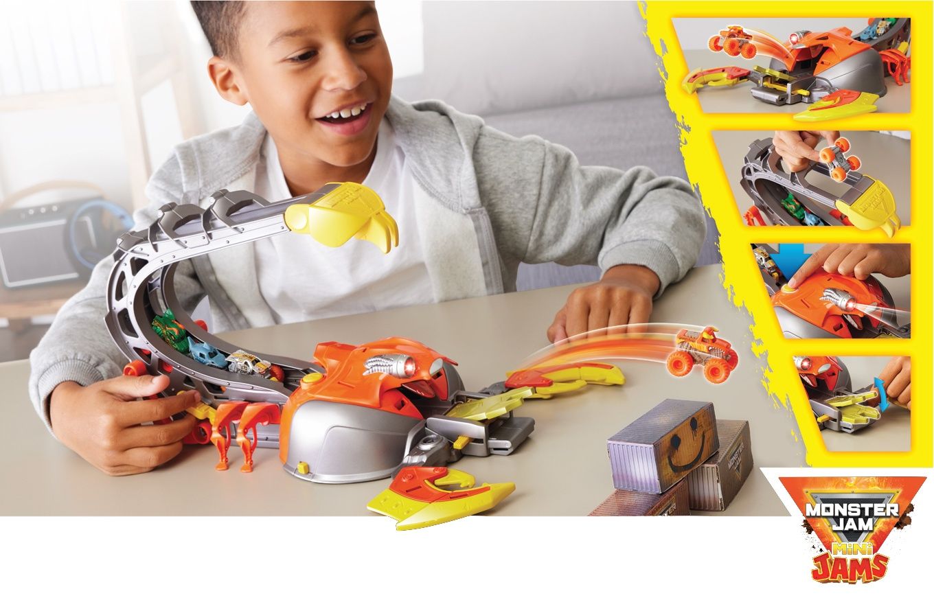 Monster Jam Playset Scorpion + 2 Véhicules Minis Monster Jam
