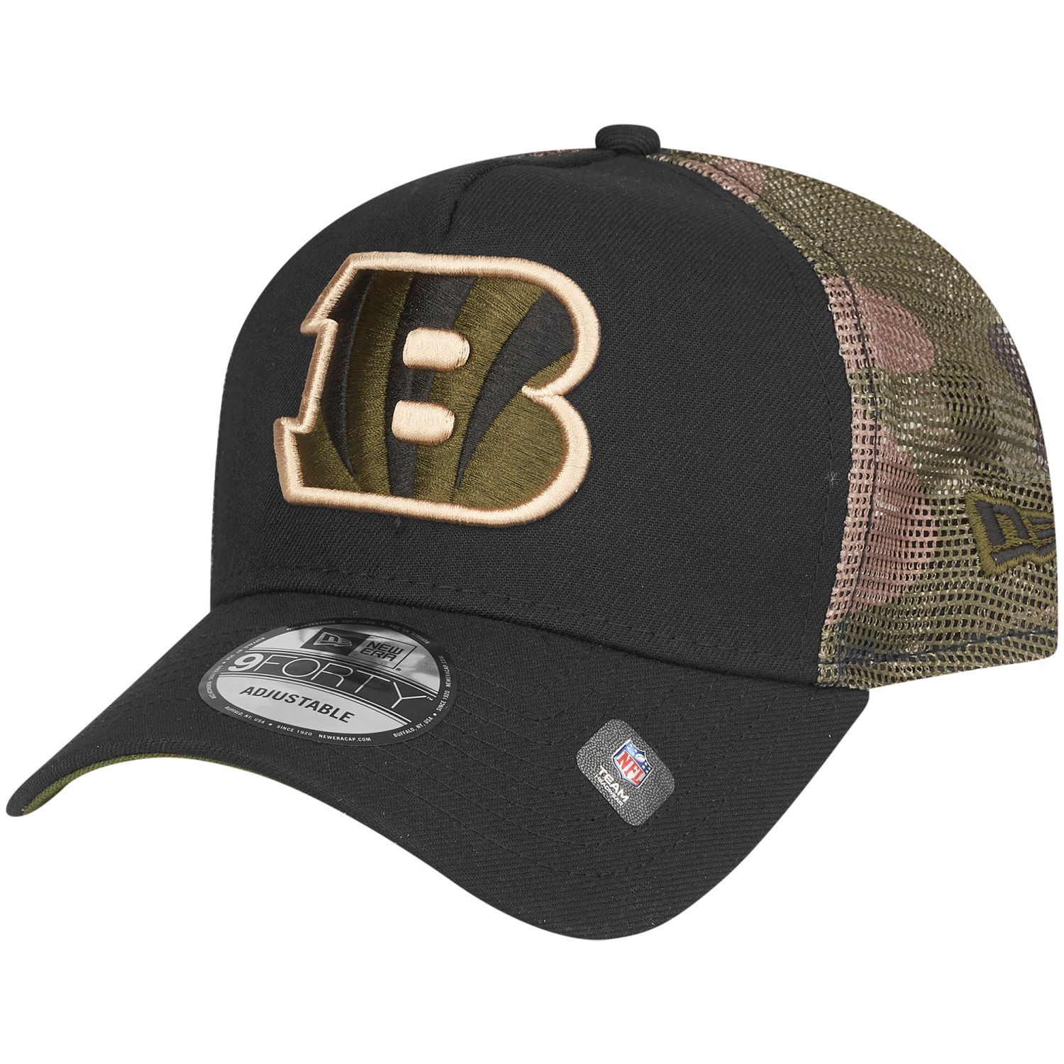 New Era Snapback Trucker Cap Cincinnati Bengals Wood Camo