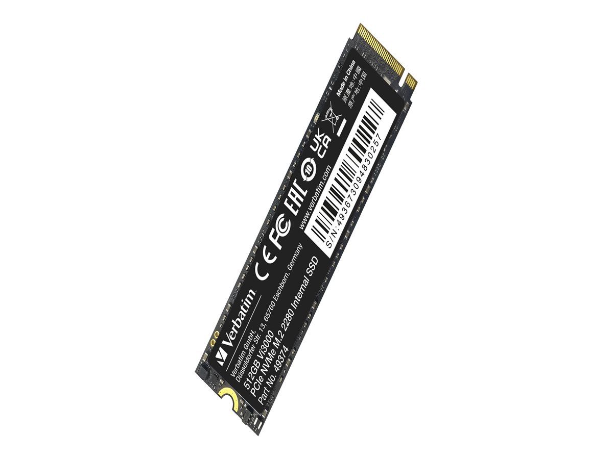 Verbatim Vi3000 - SSD - High Endurance - 512 Go - interne - M.2 2280 - PCIe 3.0 x4 (NVMe)