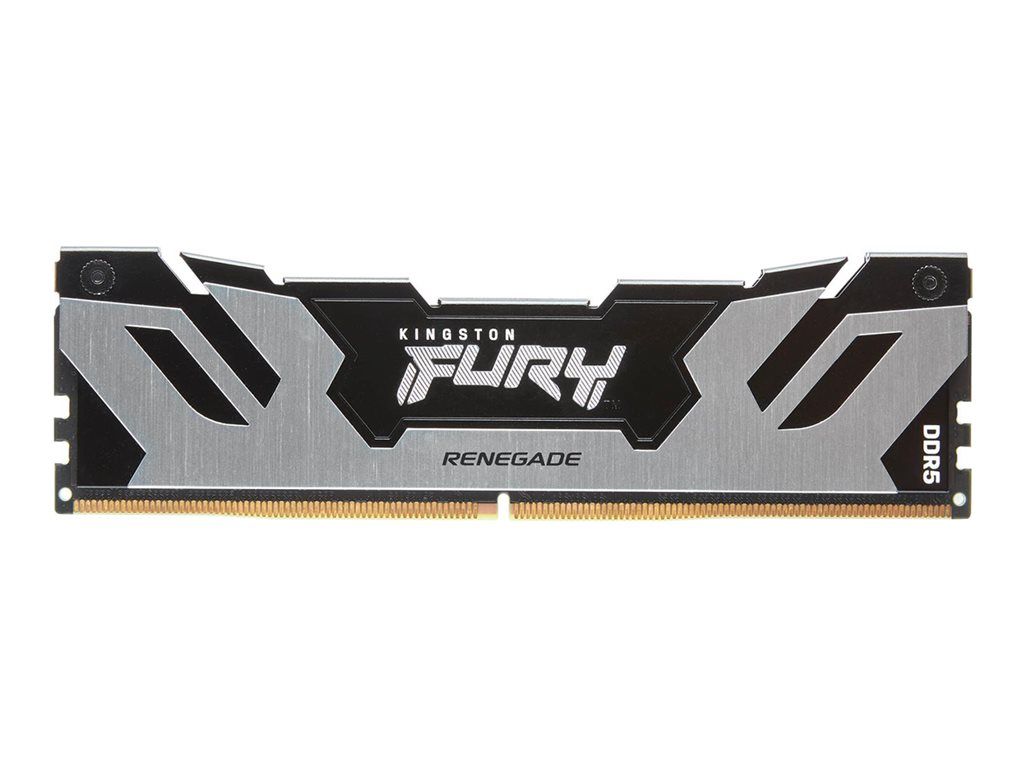 Kingston FURY Renegade - DDR5 - module - 24 Go: 1 x 24 Go - DIMM 288 broches - 7200 MT/s / PC5-57600 - CL38 - 1.1 V - mémoire sans tampon - on-die ECC - noir, argent