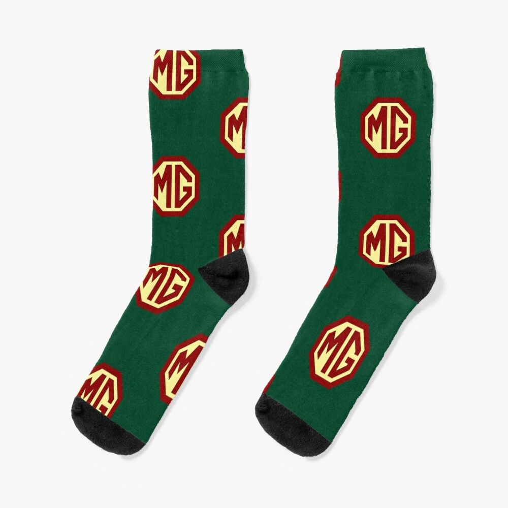 Chaussettes Taille Unique Logo Des Voitures Classiques - Mg Nouveauté Fantaisie Motif Fou Équipage Décontracté Pour Hommes Femmes