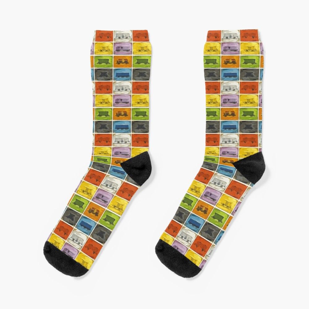 Chaussettes Taille Unique Ticket To Ride: Les Trains Nouveauté Fantaisie Motif Fou Équipage Décontracté Pour Hommes Femmes