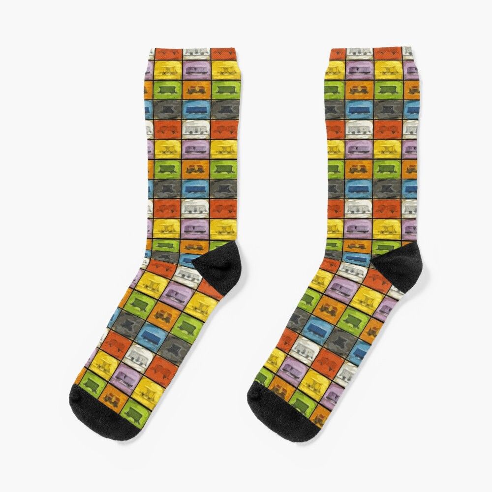 Chaussettes Taille Unique Ticket To Ride: Trains Nouveauté Fantaisie Motif Fou Équipage Décontracté Pour Hommes Femmes