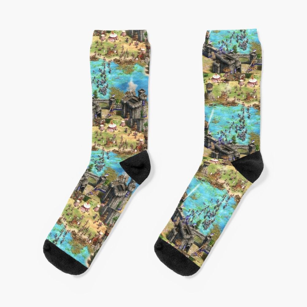 Chaussettes Taille Unique Capture D'écran Age Of Empires Ii Nouveauté Fantaisie Motif Fou Équipage Décontracté Pour Hommes Femmes