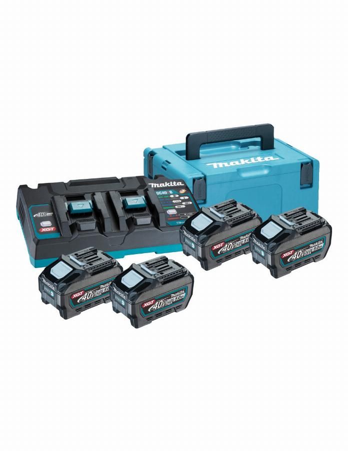 Makita 40V Li-ion MAX Set de 4 batteries 5.0Ah - Chargeur - Mbox - 191U42-2