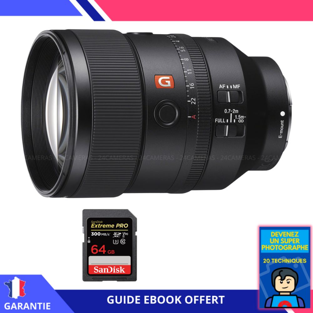 Sony FE 135mm f1.8 GM + 1 SanDisk UHS II 300 MB/ + Ebook 'Devenez Un Super Photographe' Objectif Sony FE pour Sony Hybride - vue 3