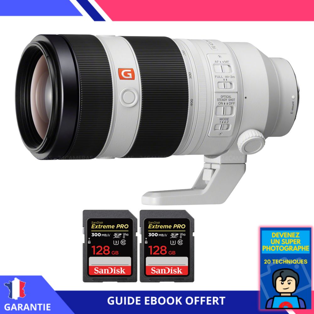 Sony FE 100 400mm f4.5 5.6 GM OSS + 2 SanDisk UHS II 300 MB/ + Ebook 'Devenez Un Super Photographe' Objectif Sony FE pour Sony Hybride - vue 3