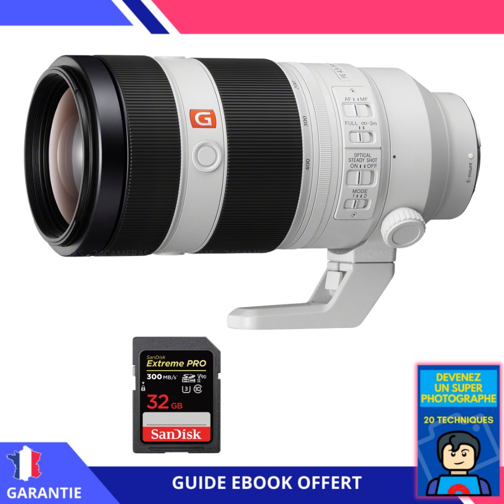 Sony FE 100 400mm f4.5 5.6 GM OSS + 1 SanDisk UHS II 300 MB/ + Ebook 'Devenez Un Super Photographe' Objectif Sony FE pour Sony Hybride - vue 2