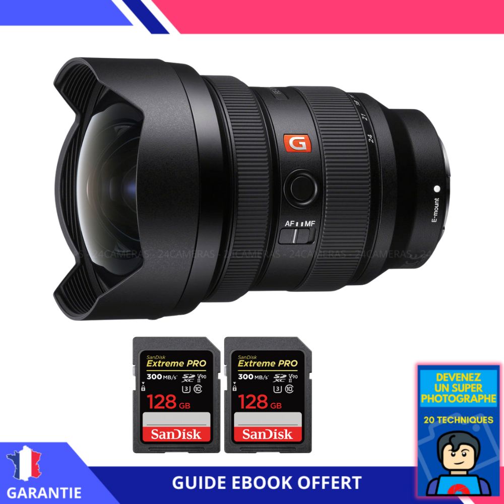Sony FE 12 24mm f2.8 GM + 2 SanDisk UHS II 300 MB/ + Ebook 'Devenez Un Super Photographe' Objectif Sony FE pour Sony Hybride - vue 3