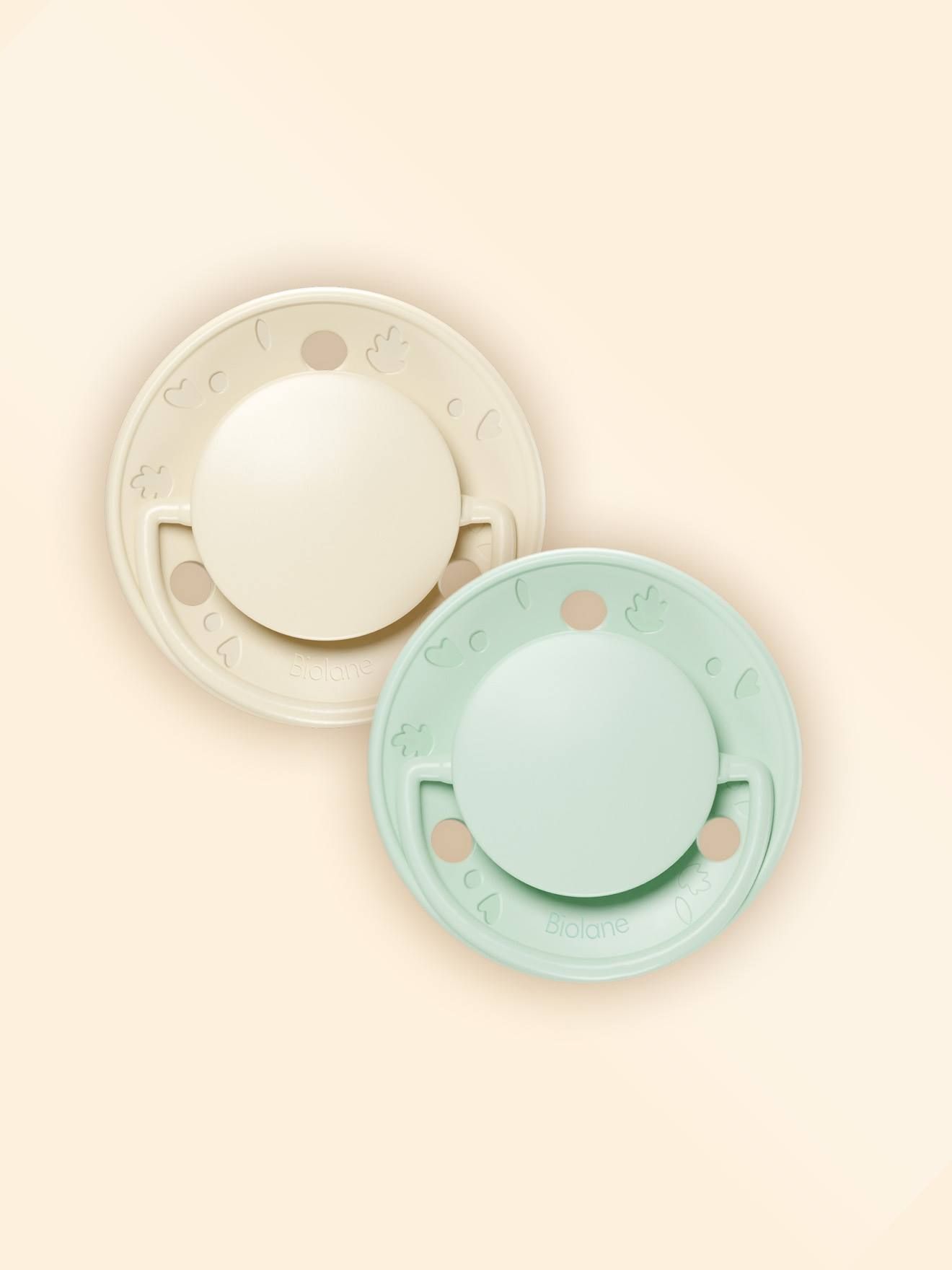 Sucette Jaune Ronde Caoutchouc 0 Biolane Le Lot De 2 Sucettes - vue 2