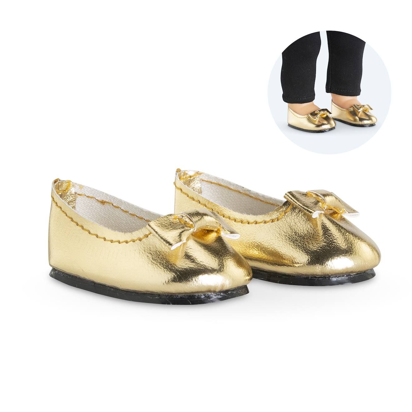 Vêtement pour ma poupée Corolle 36 cm : Ballerines dorées Corolle