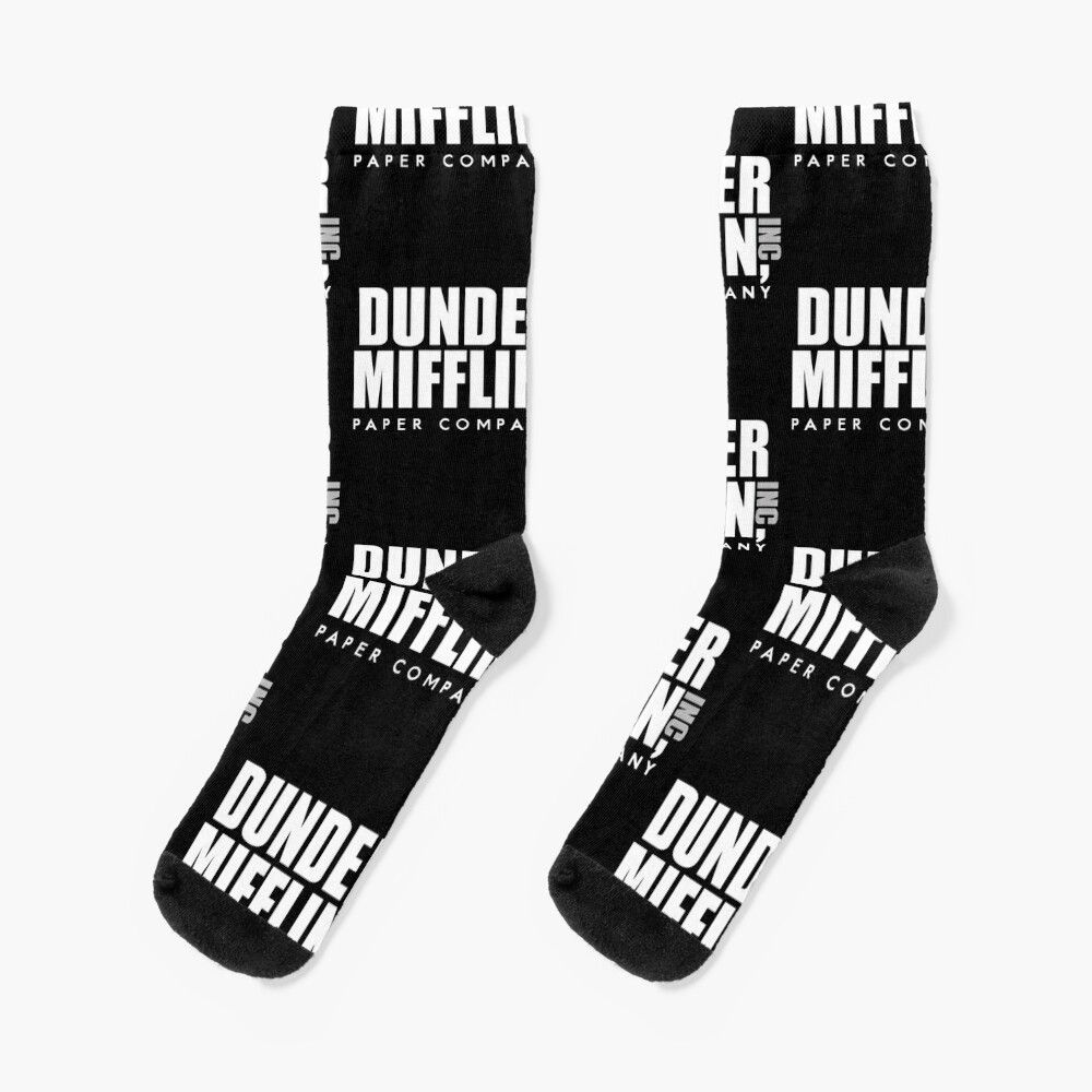 Chaussettes Taille Unique Dunder Mifflin Paper Company Nouveauté Fantaisie Motif Fou Équipage Décontracté Pour Hommes Femmes