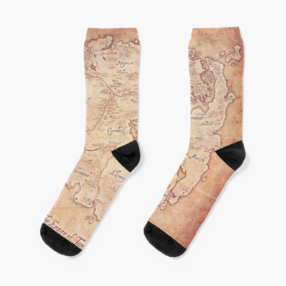 Chaussettes Taille Unique Tamriel Nouveauté Fantaisie Motif Fou Équipage Décontracté Pour Hommes Femmes