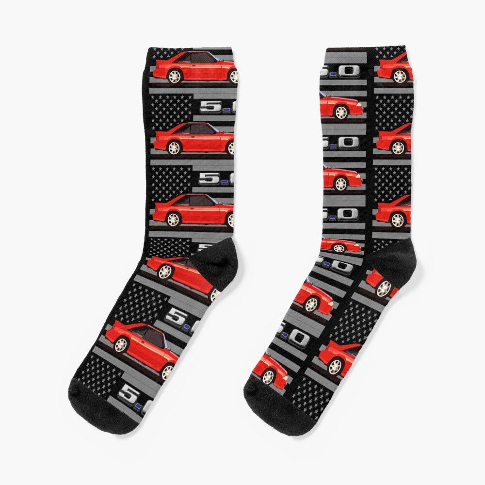 Chaussettes Taille Unique 1993 Ford Mustang Cobra Nouveauté Fantaisie Motif Fou Équipage Décontracté Pour Hommes Femmes