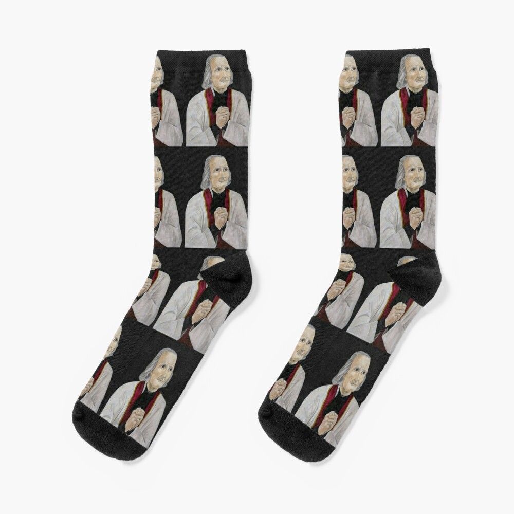 Chaussettes Taille Unique St. John Vianney Nouveauté Fantaisie Motif Fou Équipage Décontracté Pour Hommes Femmes