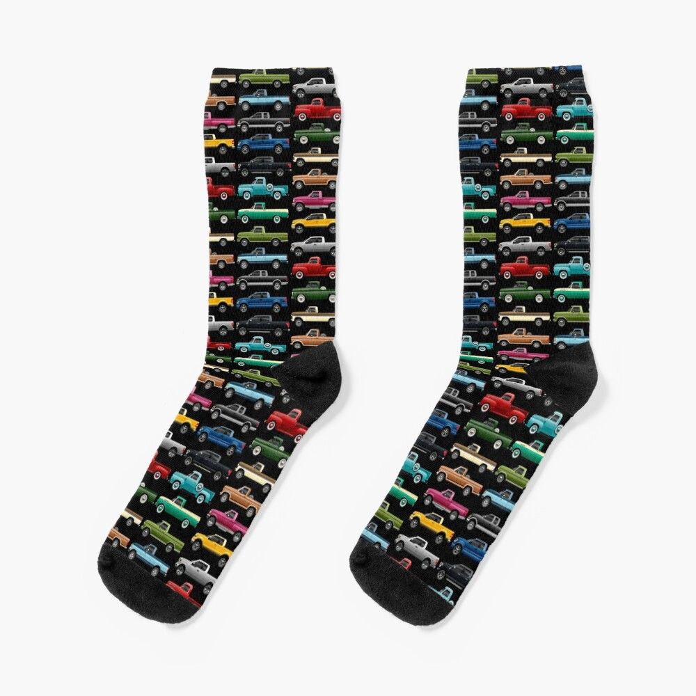 Chaussettes Taille Unique Évolution De La Série Ford Trucks F 1948 - 2021 F1 F100 F150 Nouveauté Fantaisie Motif Fou Équipage Décontracté Pour Hommes Femmes