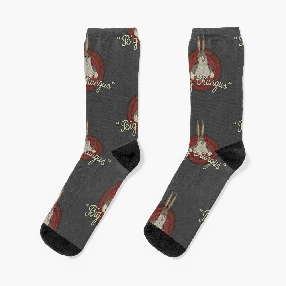 Chaussettes Taille Unique Big Chungus 1941 Nouveauté Fantaisie Motif Fou Équipage Décontracté Pour Hommes Femmes