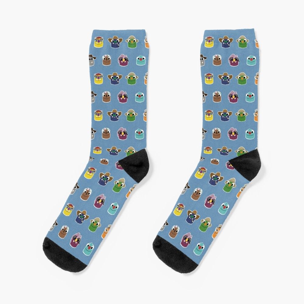 Chaussettes Taille Unique Bugsnax - Tous Les Grinces Nouveauté Fantaisie Motif Fou Équipage Décontracté Pour Hommes Femmes