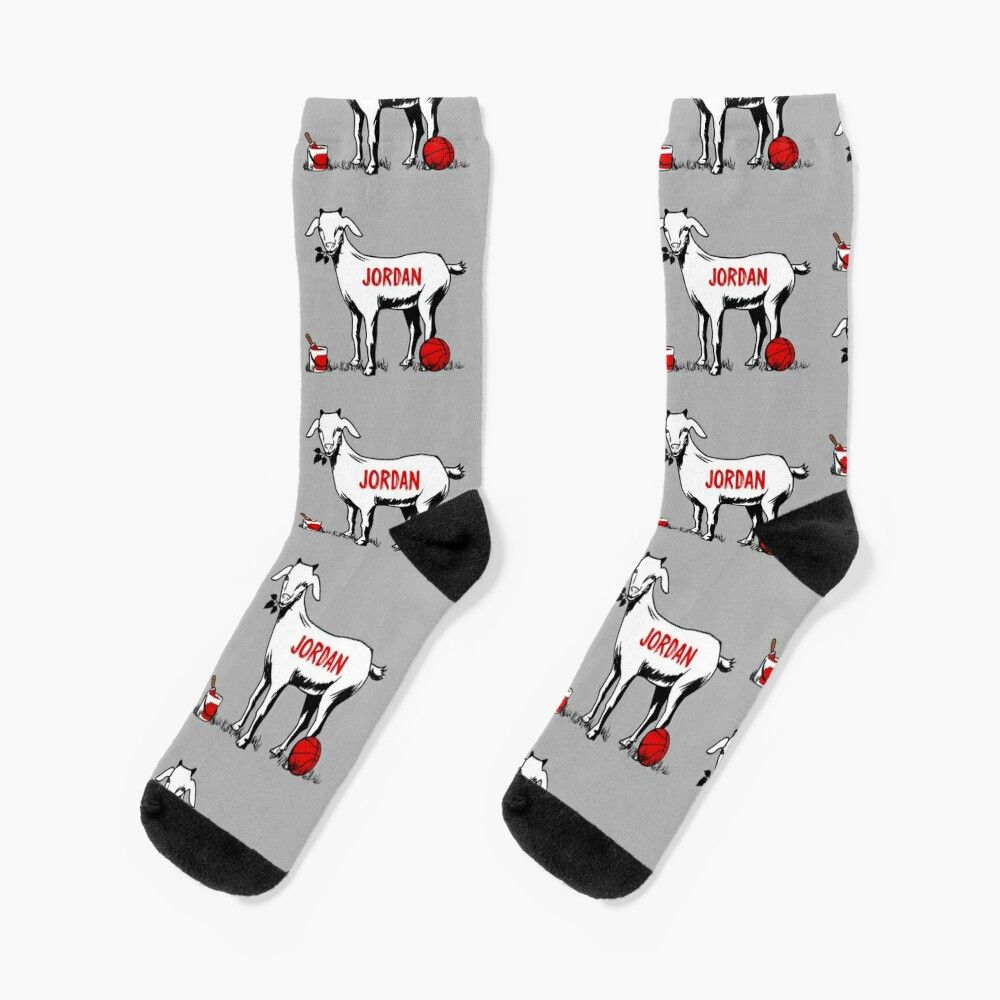 Chaussettes Taille Unique Michael Jordan Goat Basketball Nouveauté Fantaisie Motif Fou Équipage Décontracté Pour Hommes Femmes