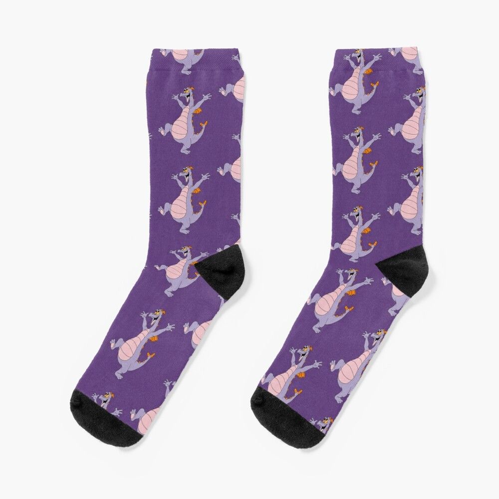 Chaussettes Taille Unique Figment - Art Du Parc À Thème Nouveauté Fantaisie Motif Fou Équipage Décontracté Pour Hommes Femmes