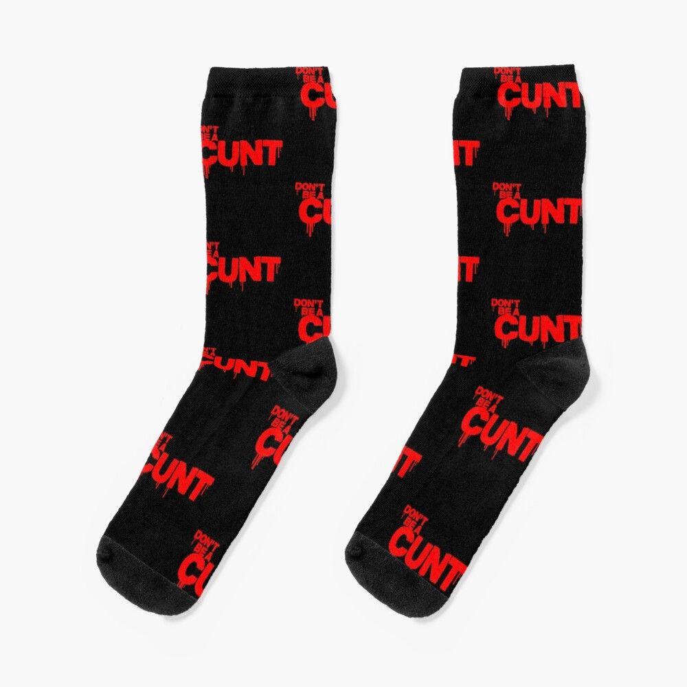 Chaussettes Taille Unique "Don? Ne Be A Chunt" (Red Quote - Billy - Tv Show Series) Nouveauté Fantaisie Motif Fou Équipage Décontracté Pour Hommes Femmes