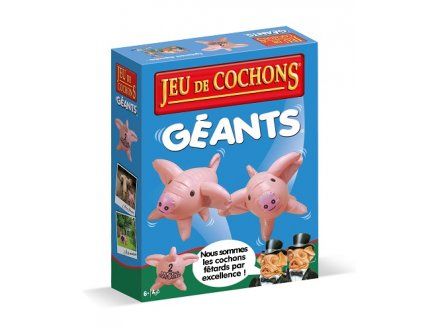 Jeu de cochons geants big Pigs Version FR Maxi Format cochons gonflables 50x40cm Jeu de Hasard Plein air Carte Offerte - vue 3